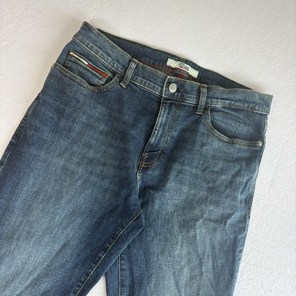 Tommy Hilfiger Mens Straight Leg Jeans 32x32 Blue Denim Classic Fit Pants
